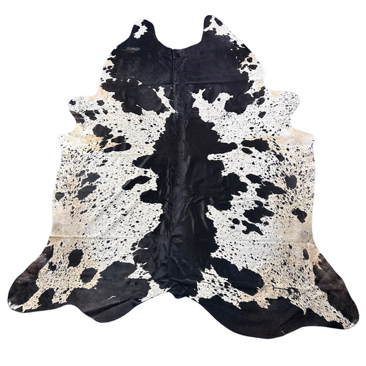 Spotted Black and White Cowhide Rug Size: 9x7.5 feet Z-039