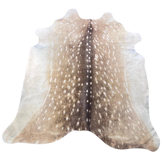Axis Deer Printed Cowhide Rug (1 patch) Size: 7x6 feet Z-087
