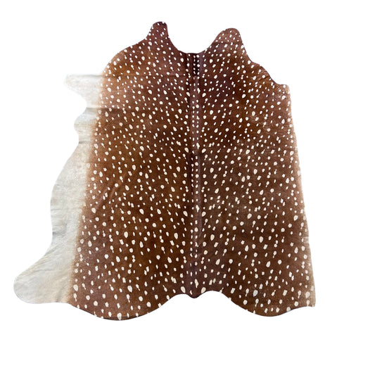 Axis Deer Print Cowhide Rug Size: 7x6.5 feet Z-089