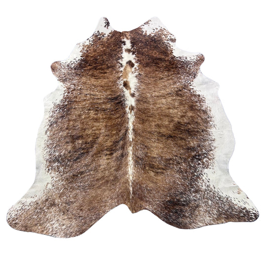 Beautiful Brazilian Speckled Tricolor Cowhide Rug Size: 7x6 feet Z-124