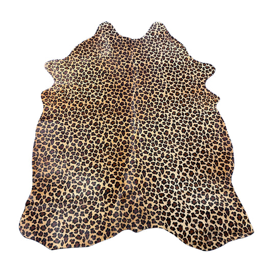 Leopard Print Cowhide Rug Size: 7.5x5.5 feet Z-133
