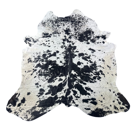 Salt & Pepper Black and White Cowhide Rug Size: 8x7 feet Z-274