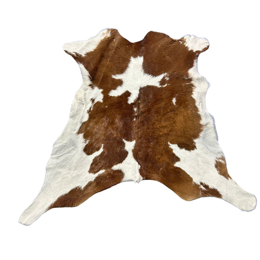 Brown and White Calf Skin Size: 44x45" Z-323