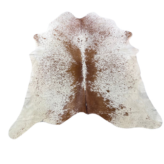 Brown and White Speckled Cowhide Rug Size: 7x6.7 feet Z-328