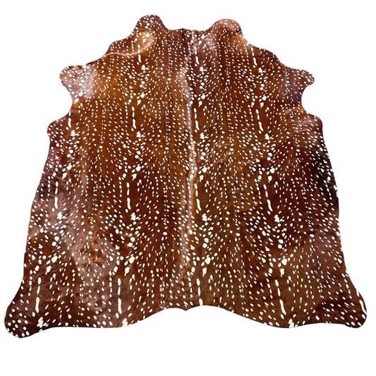 Axis Deer Cowhide Rug Size: 7x6 feet Z-372