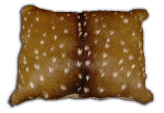 Nouvelle taie d'oreiller en peau de cerf Axis Taille : 11" X 19'" Housse de coussin en peau de cerf Axis Chital