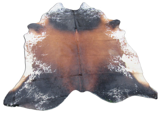 Speckled Longhorn Cowhide Rug Size: 8' X 7' Brown/White Cowhide Rug B-011