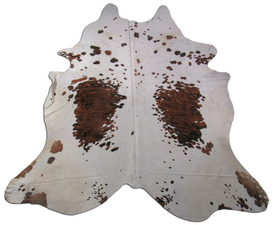 Speckled Tricolor Cowhide Rug Size: 8 1/2' X 7' Speckled Brown and White Cowhide Rug B-062