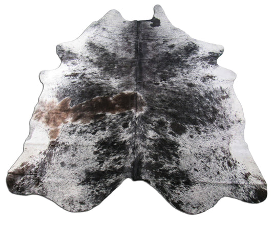 Speckled Cowhide Rug Size: 8' X 7' Brown/White Cowhide Rug B-092
