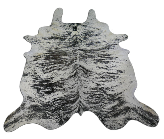Black & White Brindle Cowhide Rug Size: 7.5' X 6.5' Black and White Cowhide O-212