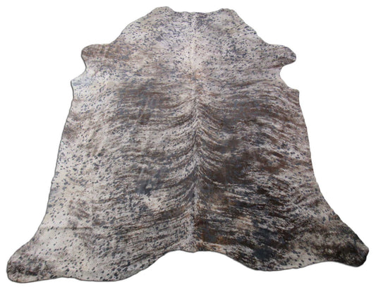 Light Brindle Cowhide Rug with Acid Washed Effect Size: 7.25x6.5 feet C-1337