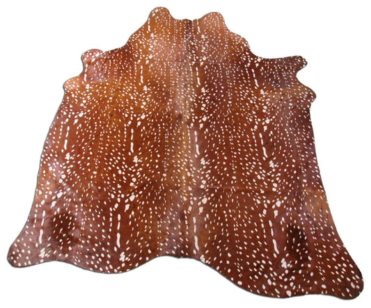 Tapis en peau de vache à imprimé cerf Axis Taille : 7 x 5 3/4 pieds C-1607