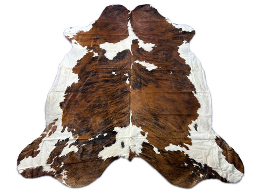 HUGE Tricolor Cowhide Rug Size: 9x7.5 feet C-1913