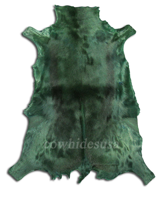 Dyed Dark Green Springbok Skin African Antelope Large