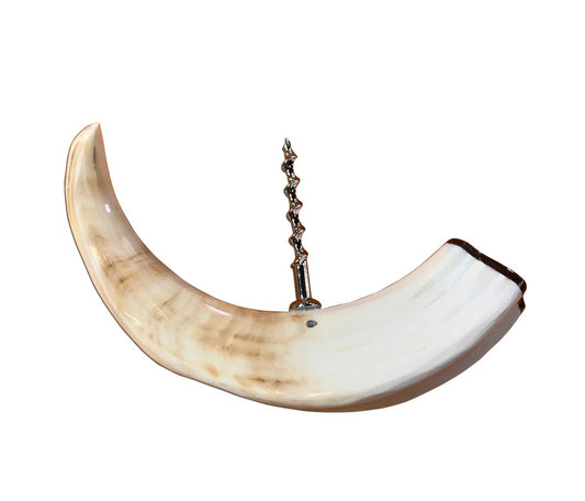 Pig Teeth Warthog Tusk Bottle Opener, Cork Screw, Wine Bottle Opener - Average Size: 6 inches long