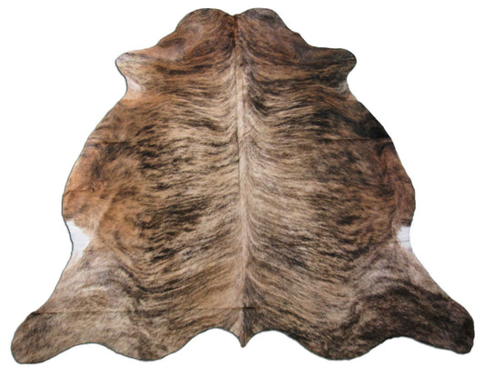 Dark Brindle Cowhide Rug Size: 8x7 feet K-211a