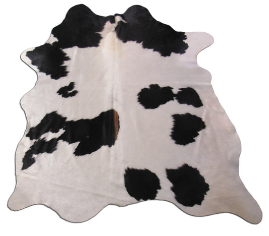 Spotted Cowhide Rug Size: 5 1/4' X 4 1/2' Black/White Cowhide Rug K-243