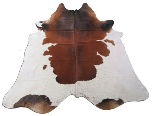 Speckled Cowhide Rug Size: 7 1/4' X 7' Brown/White Cowhide Rug K-248