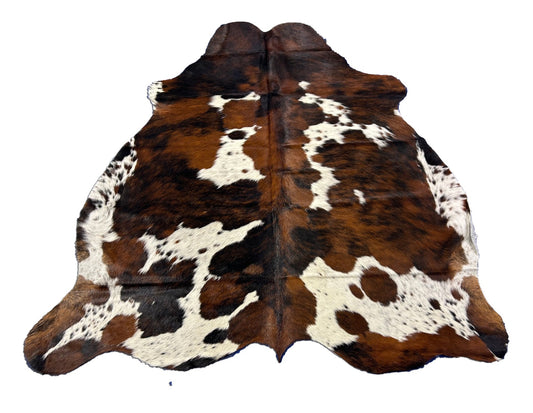 Tricolor Speckled Cowhide Rug - Size: 5.7x5.5 feet K-302