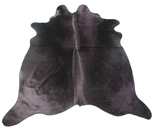 Dyed Black Cowhide Rug - Size: 6 1/4' x 5 1/2' M-1055