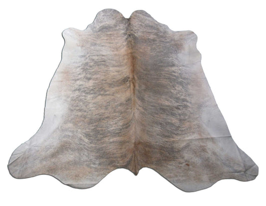 Light Beige Brindle Cowhide Rug Size: 7x6.7 feet M-1220