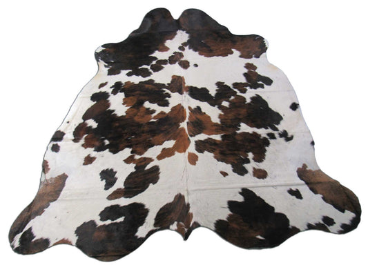 Tricolor Cowhide Rug Size: 7x7 feet M-1390