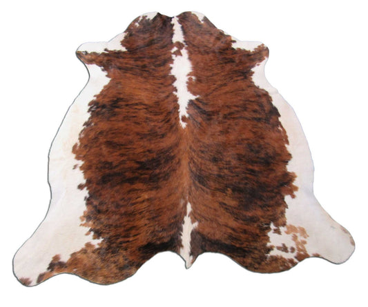Tapis en peau de vache tricolore Taille : 6x5 pieds M-1421