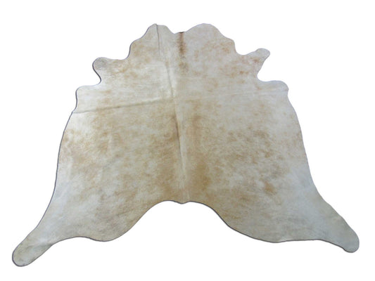 Light Beige Cowhide Rug Size: 6.2x6.5 feet M-1552
