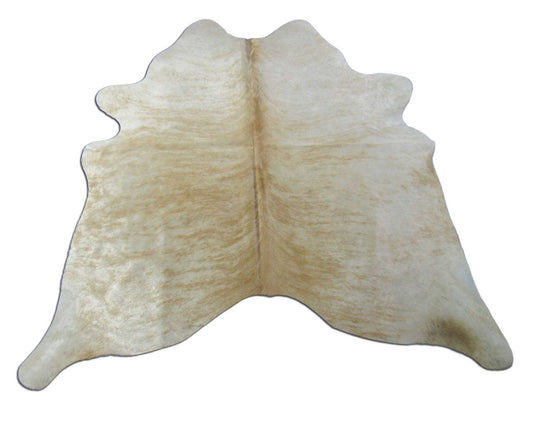 Light Beige Cowhide Rug (brindle pattern) Size: 6x5.5 feet M-1553
