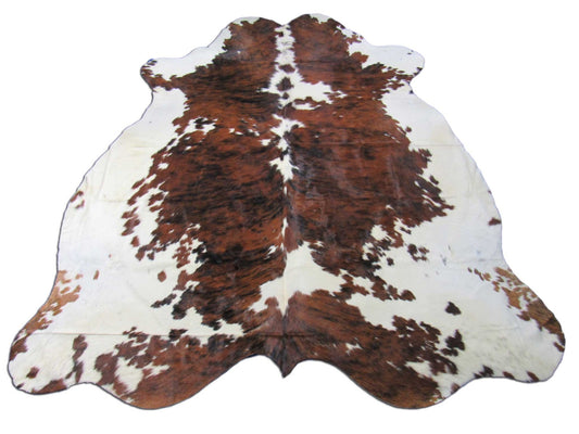 Speckled Tricolor Cowhide Rug - Size: 8x7.2 feet M-1563