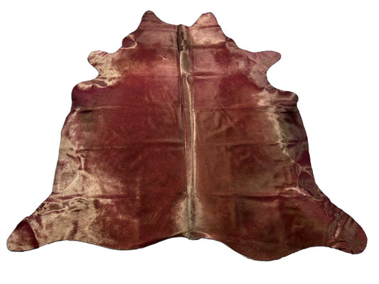 Dyed Grape Purple Cowhide Rug - Size: 7.2x7 feet M-1573