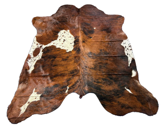 Tricolor Cowhide Rug - Size: 7.2x6.2 feet M-1576