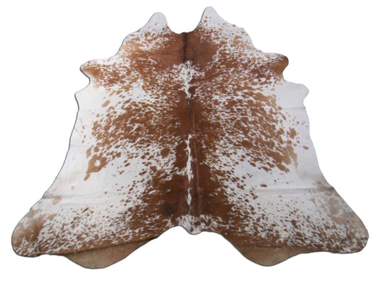 Salt & Pepper Brown and White Cowhide Rug Size: 7.7x7 feet O-1084