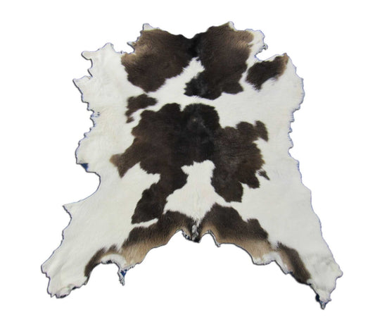 Chocolate Brown & White Calf Skin Size: 47x39" O-1145