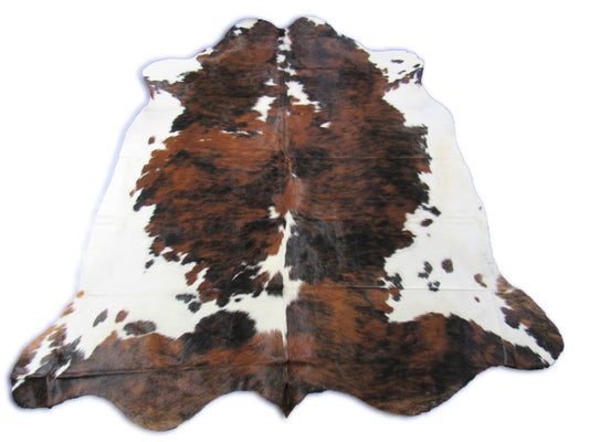 Tricolor Speckled Cowhide Rug - Size: 7.2x6.7 feet O-1198