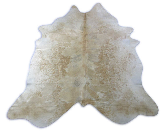 Light Beige Brindle Cowhide Rug - Size: 8x6.7 feet O-268