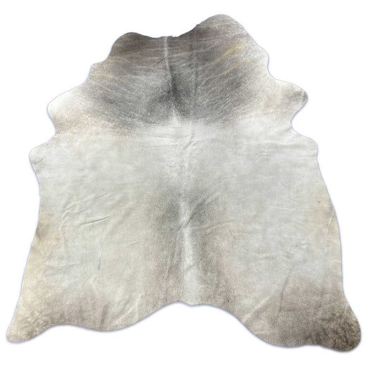 Tapis en peau de vache grise (cou plus foncé/1 point) Taille : 7x5 pieds O-345