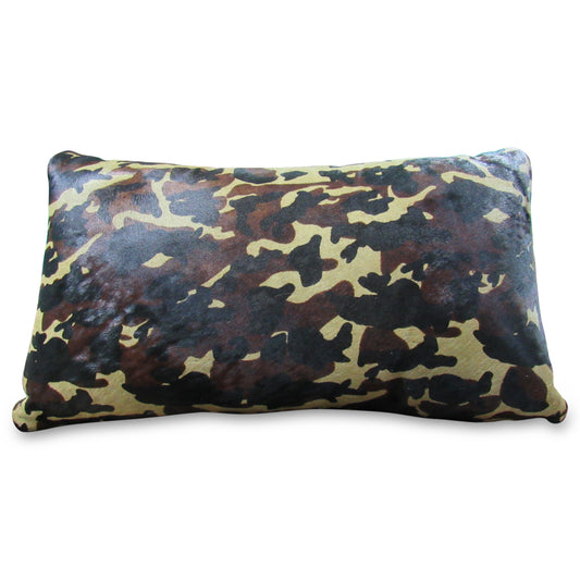 Coussin en cuir de vache Taille : 12" X 20" Coussin en cuir de vache imprimé camouflage-211
