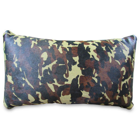 Coussin en cuir de vache Taille : 12" X 20" Coussin en cuir de vache imprimé camouflage-213