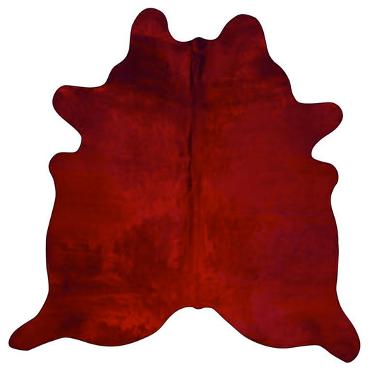 Dyed Red Cowhide Rugs Size: ~7 X 7 feet