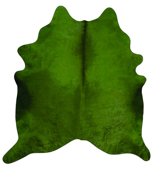 Dyed Dark Green Cowhide Rugs Size: ~7 X 7 feet