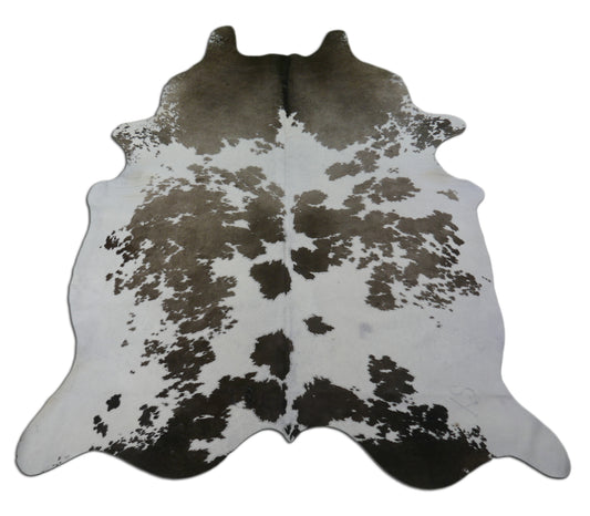 Spotted Cowhide Rug Size 7.5' X 6' Grey & White Spotted Cowhide Rug O-214