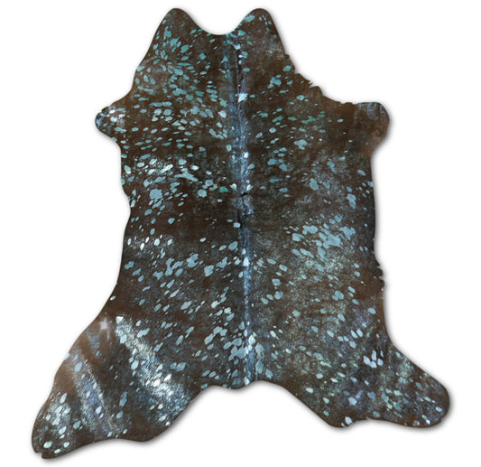 Turquoise Metallic Calf Skins Average Size: 42" X 35" Turquoise Acid Wash