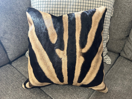 Real Zebra Skin Pillow Case 17x17 inches #8