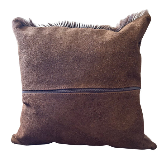 Springbok Cushion Cover, Naturally Black Springbok Throw Pillow Cover, Natural Black Springbok Skin Pillow Cover - 15x15"