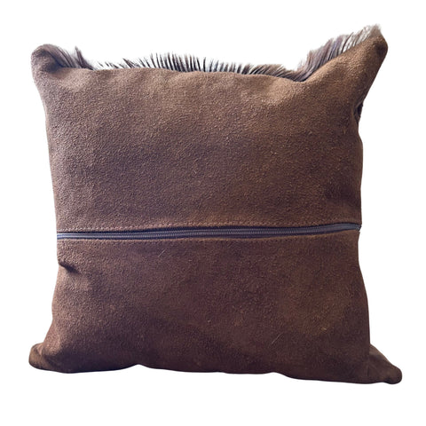 Springbok Cushion Cover, Naturally Black Springbok Throw Pillow Cover, Natural Black Springbok Skin Pillow Cover - 15x15"