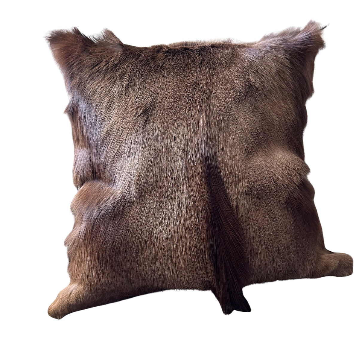 Springbok Cushion Cover, Naturally Black Springbok Throw Pillow Cover, Natural Black Springbok Skin Pillow Cover - 15x15"