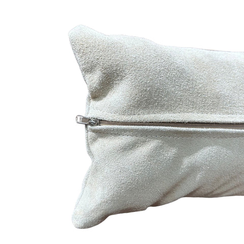 Gemsbok Pillow Case 17 x 9" Oryx Skin Pillow Cover / Natural Antelope (Suede Backing and Side) Pillow Cover -Lumbar- Size: 17 in x 9 in