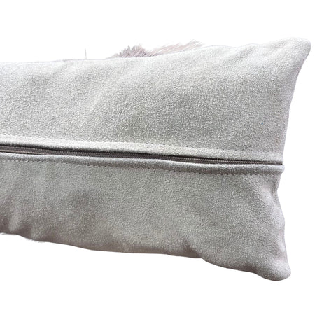 Gemsbok Pillow Case 17 x 9" Oryx Skin Pillow Cover / Natural Antelope (Suede Backing and Side) Pillow Cover -Lumbar- Size: 17 in x 9 in