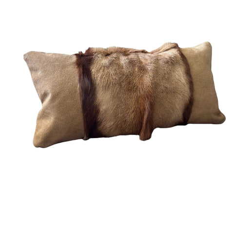 Copper Springbok Throw Pillow Cover, Copper Springbok Hide Cushion Cover, Springbok Pillow Cover - Size: 21x10 inches